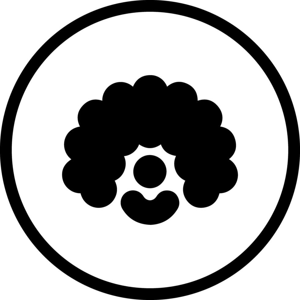 Clown Wig Icon Design vector