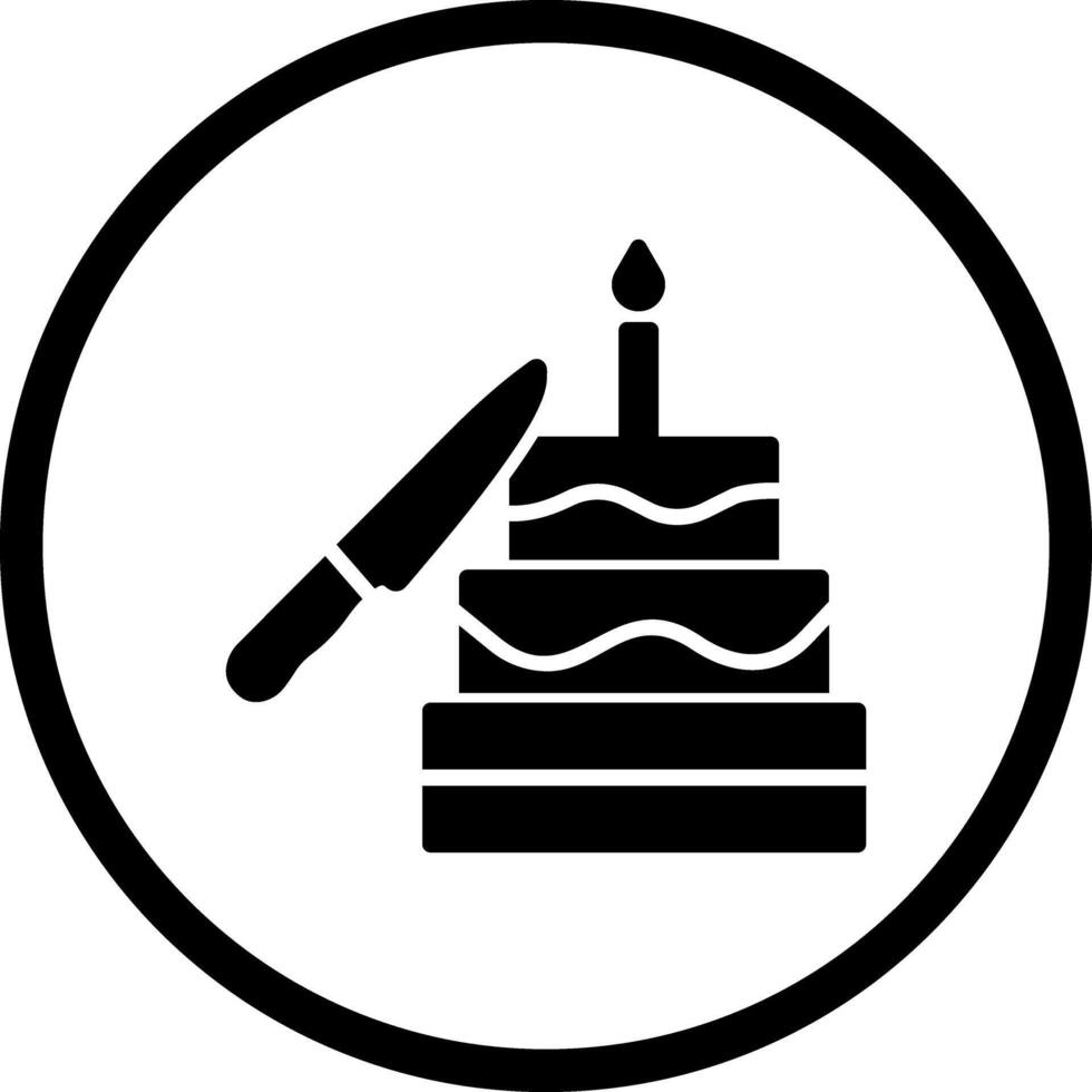 Cake Cutting Icon Design vector