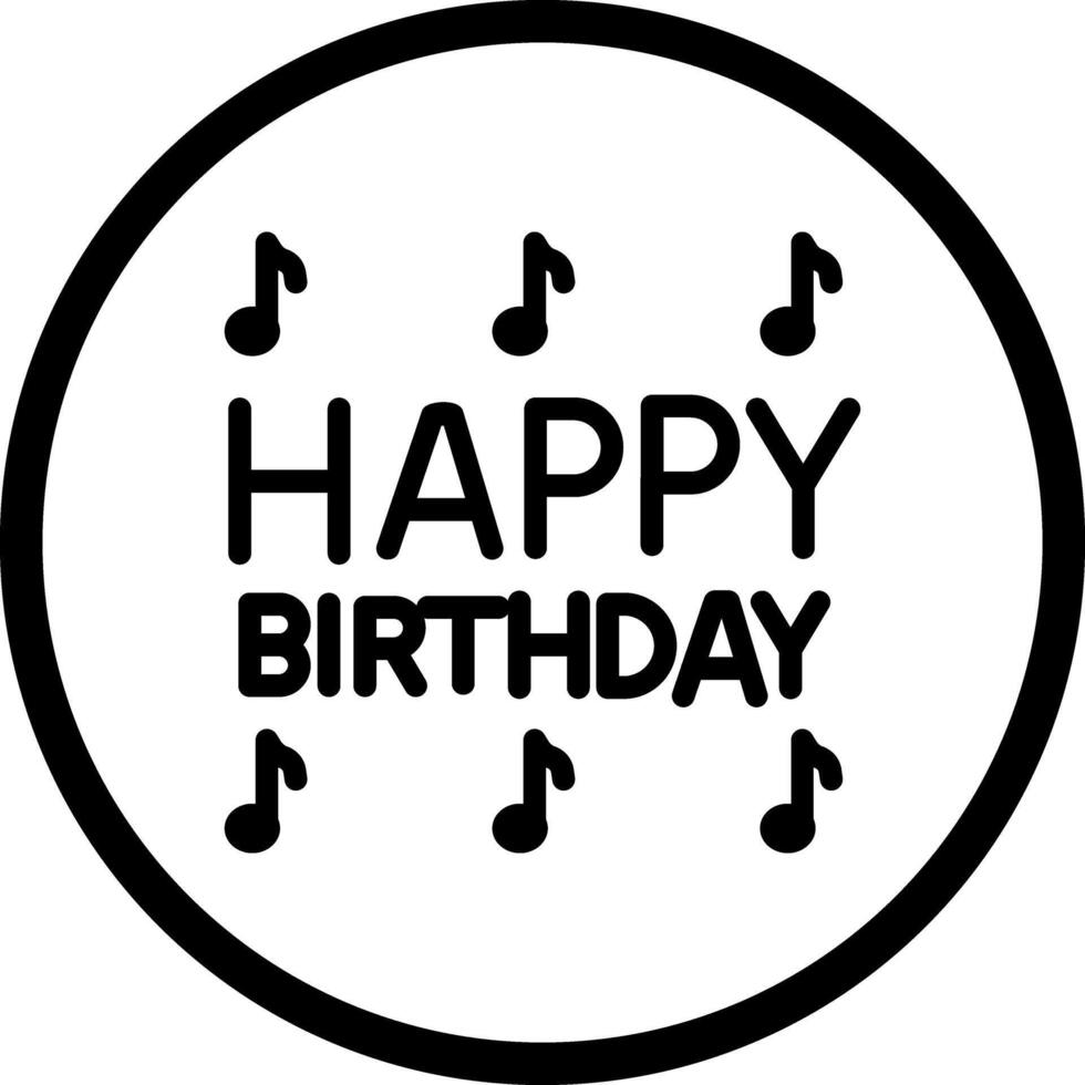 Happy Birthday Song Icon Design vector