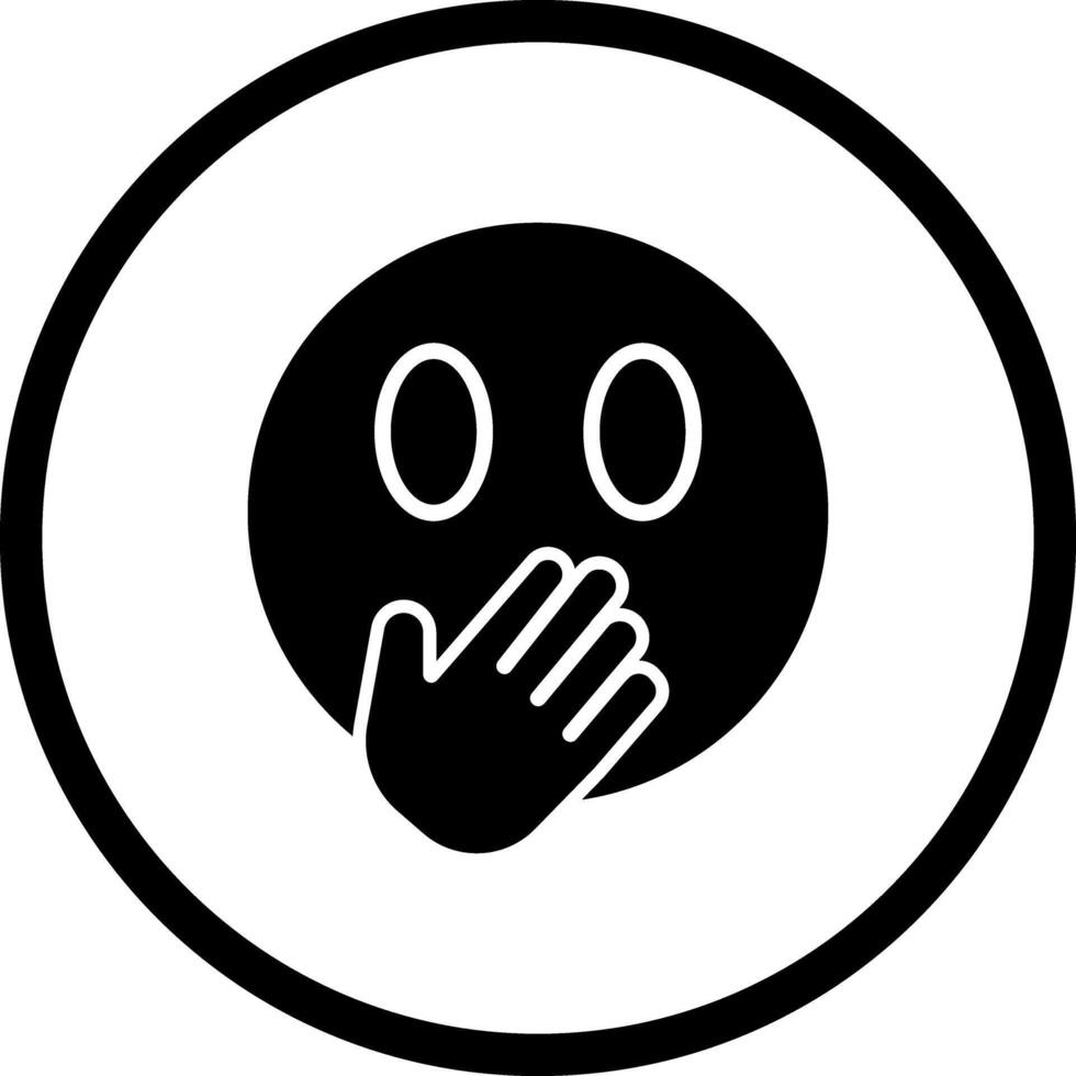 Face with Hand Over Mouth Icon Design vector