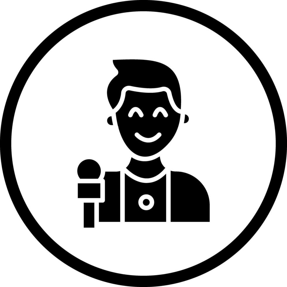 News Correspondent Icon Design vector