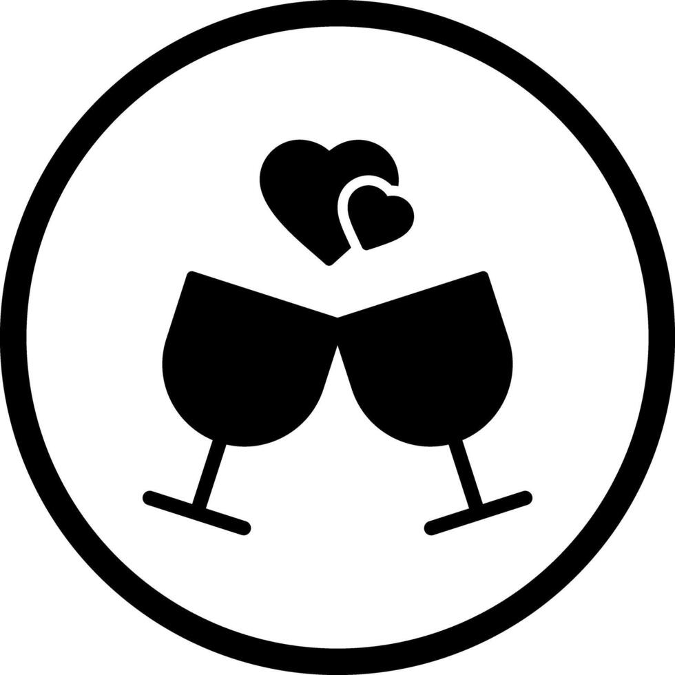 Wine Glass with Cheers Icon Design vector