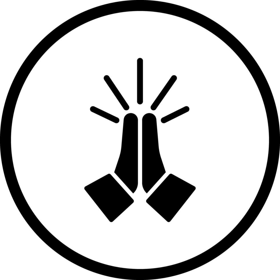 Folded Hands Icon Design vector
