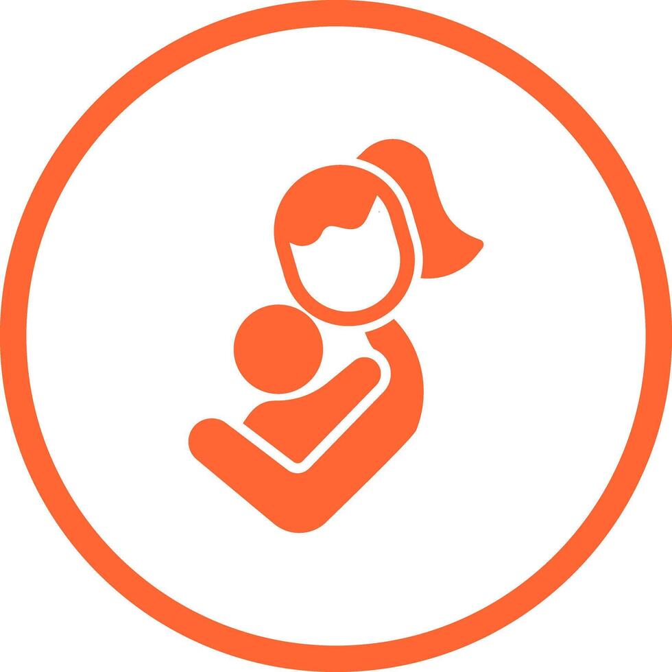 Mother and Child Icon Design vector