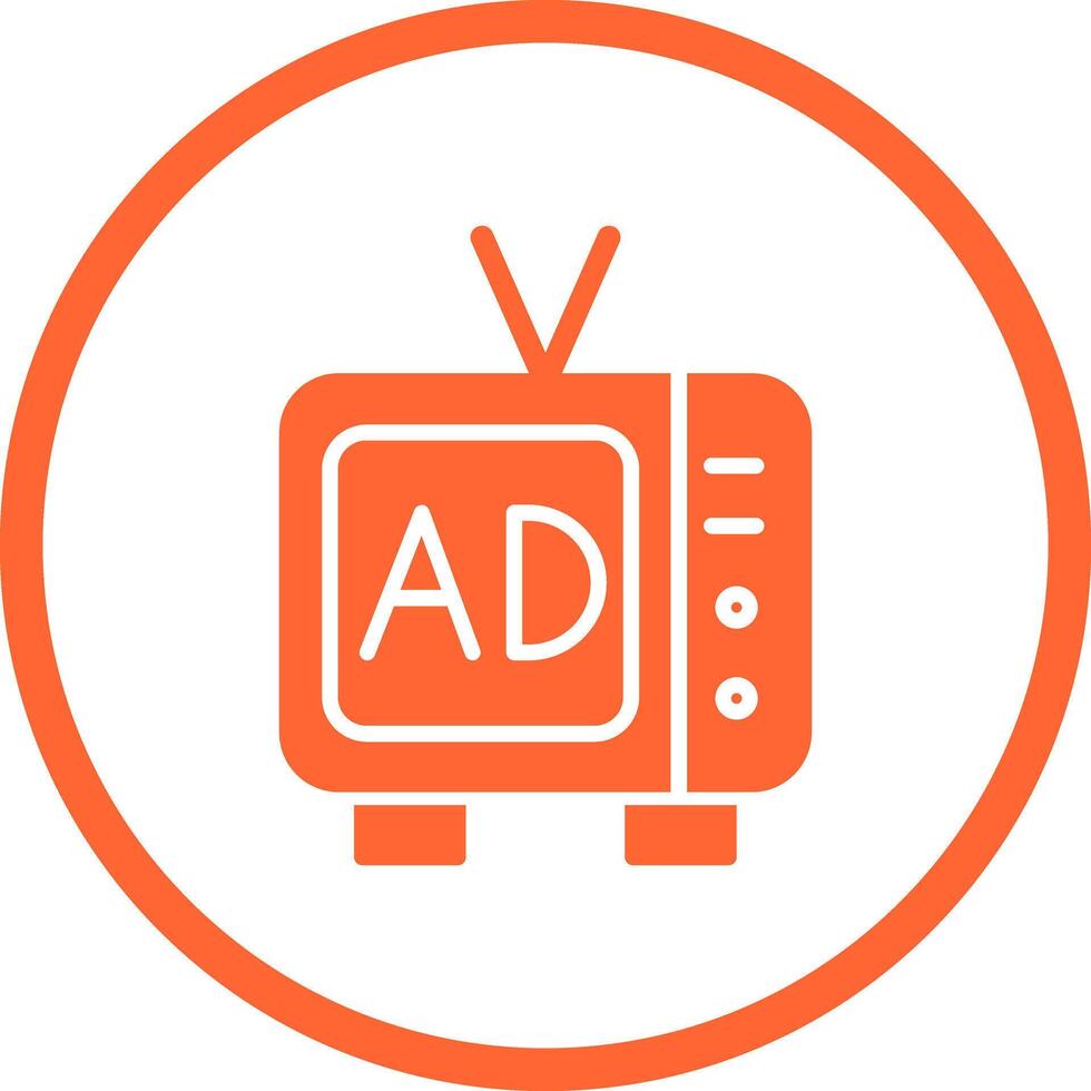 TV Commercial Icon Design vector
