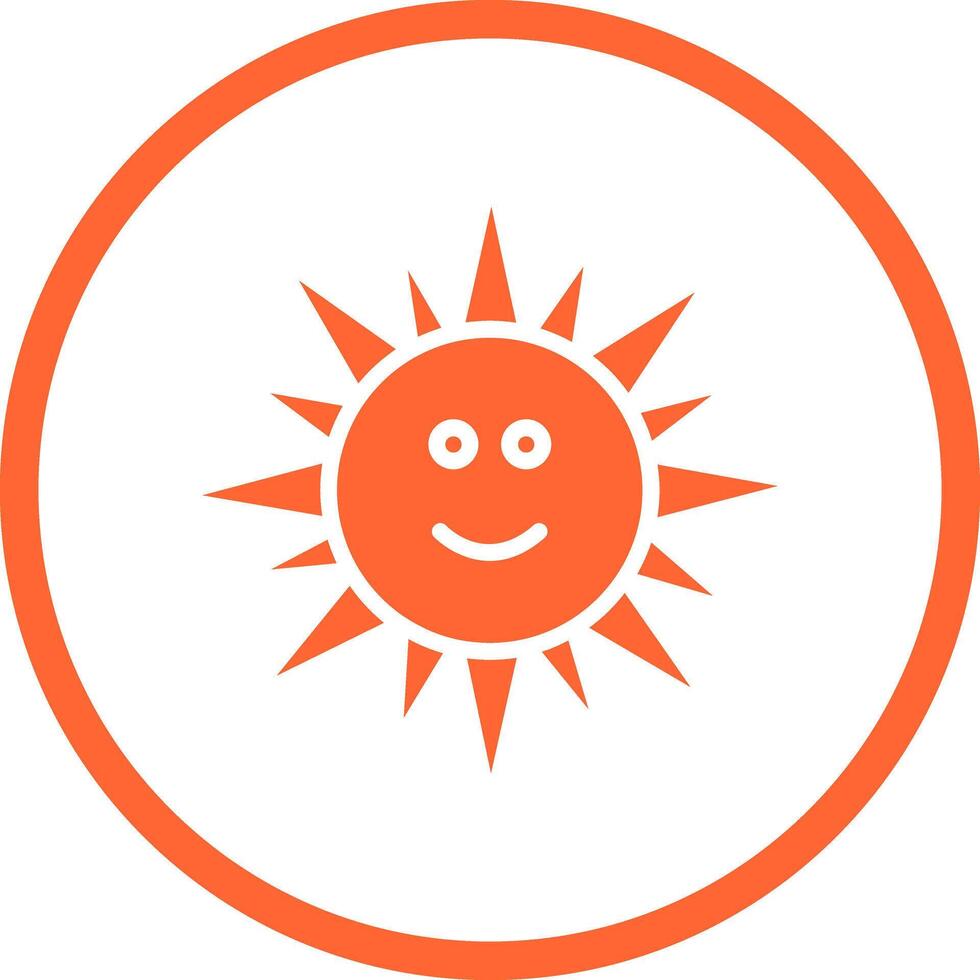 Sun with Face Icon Design vector