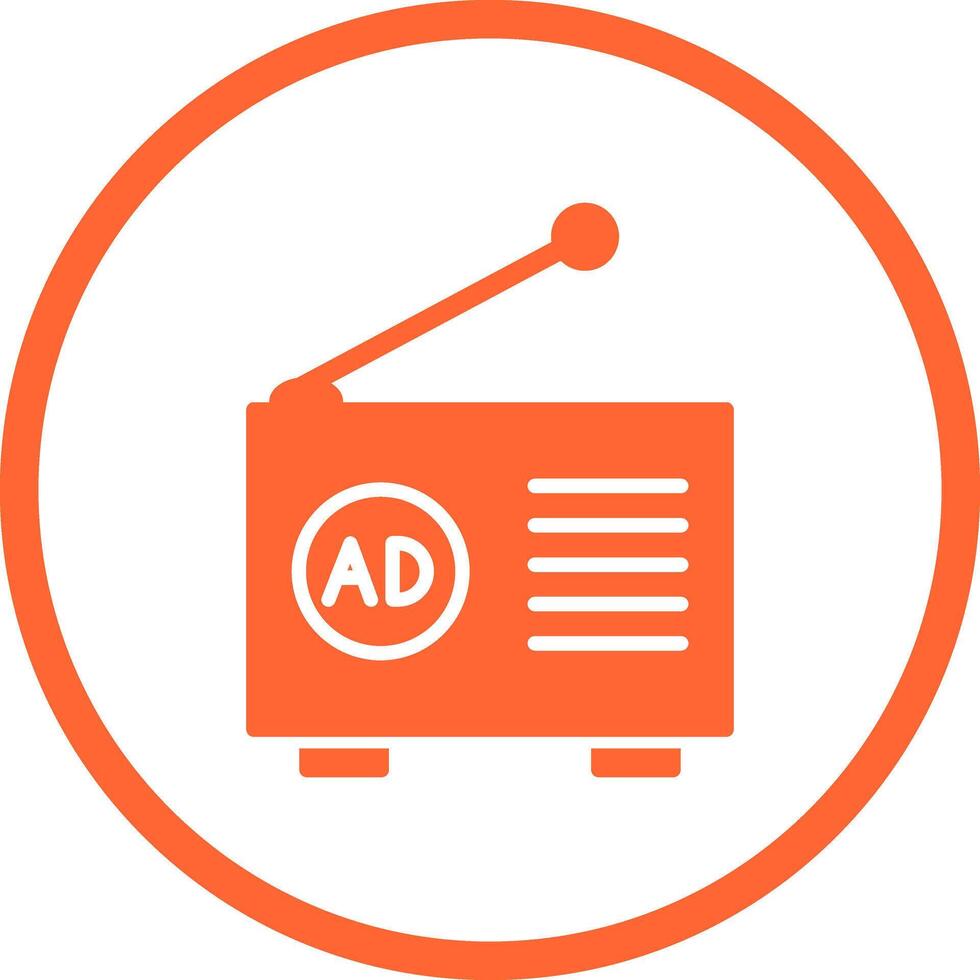 Radio Ad Icon Design vector