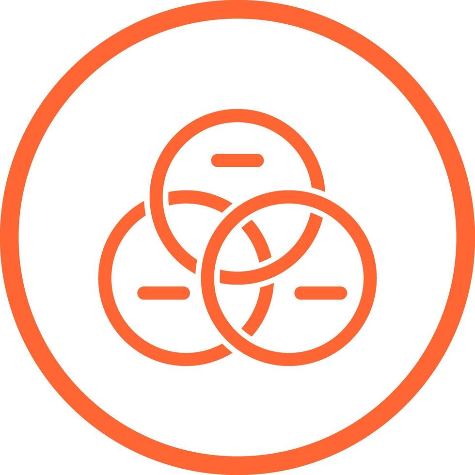 Venn Diagram Icon Design vector