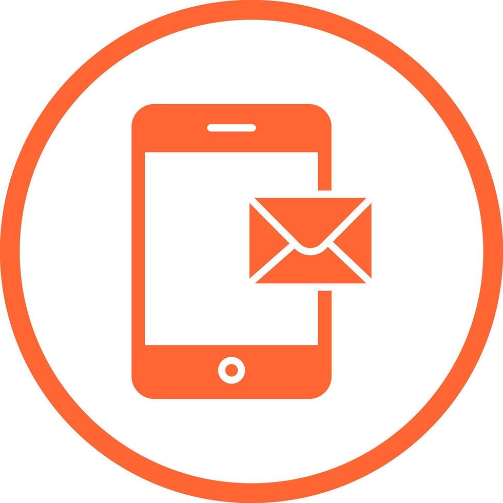 Mobile E-mail Icon Design vector