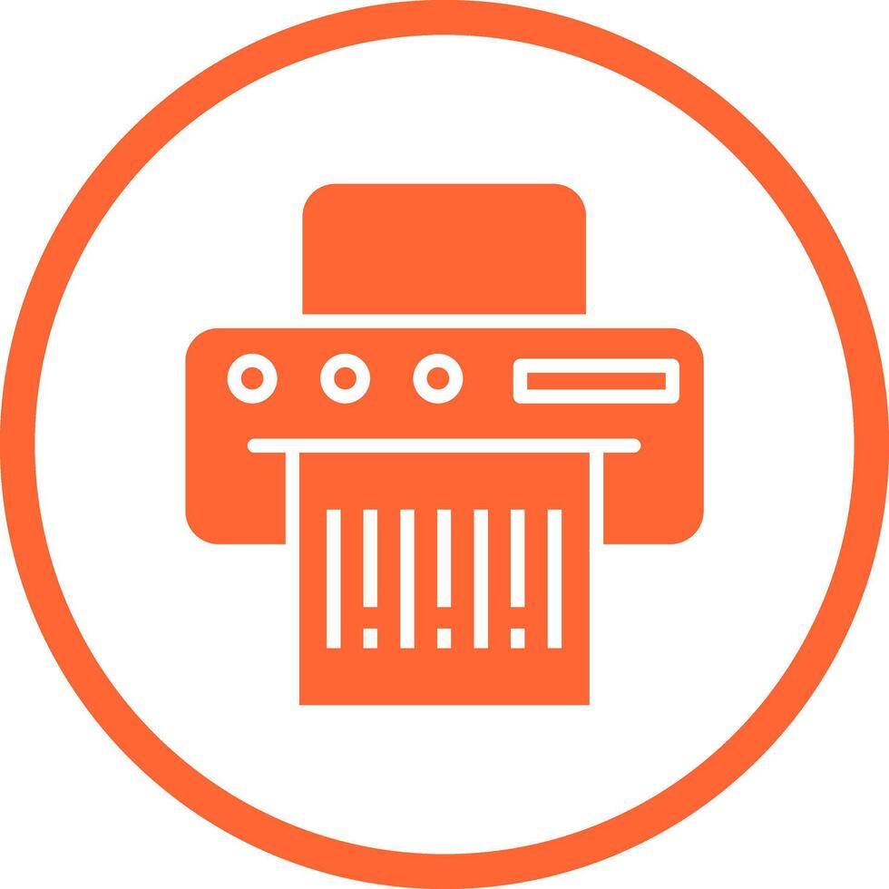 Barcode Printing Icon Design vector