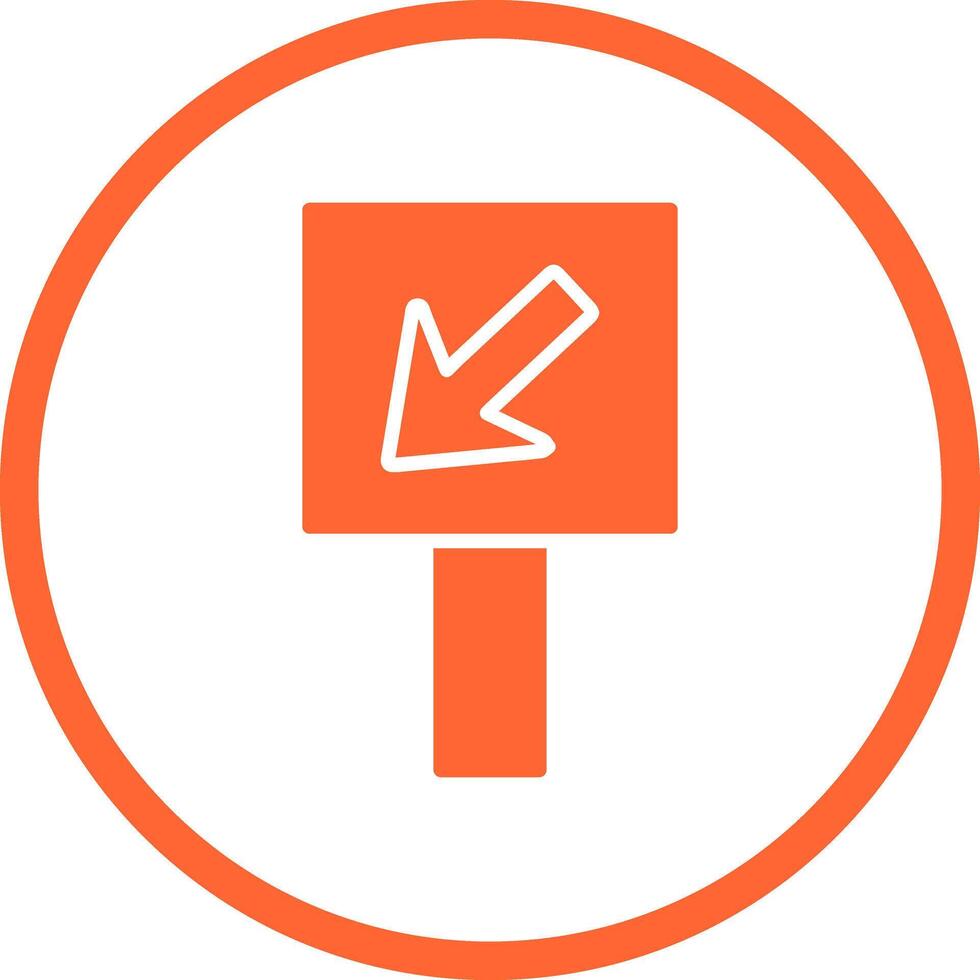 Diagonal Down Left Arrow Icon Design vector