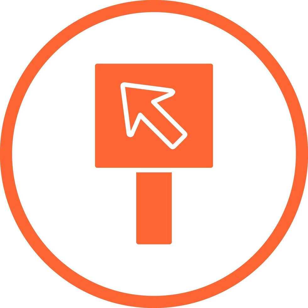 Diagonal Up Left Arrow Icon Design vector