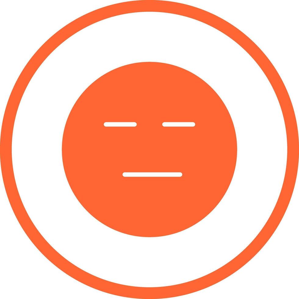 Neutral Face Icon Design vector