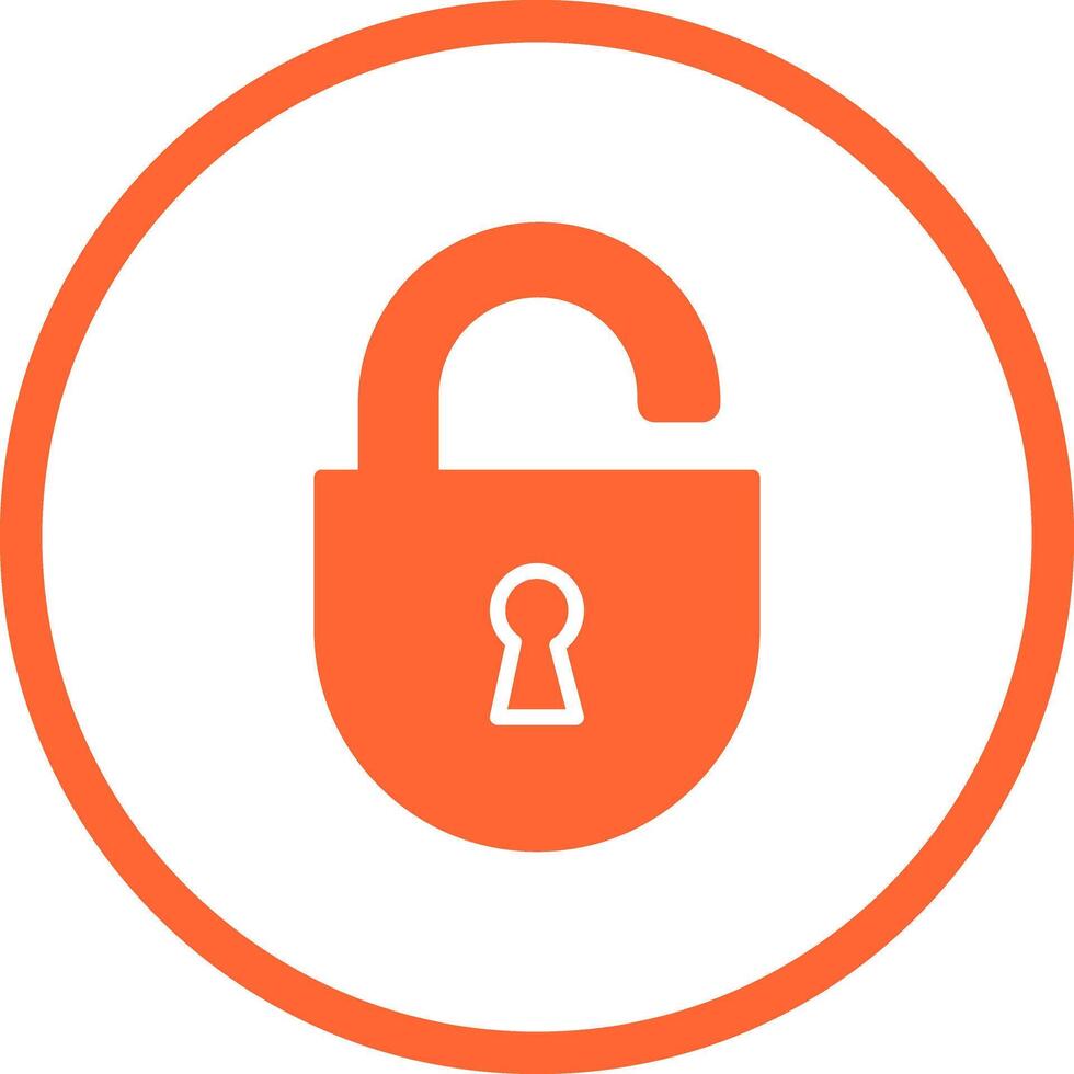 Open Lock Icon Design vector