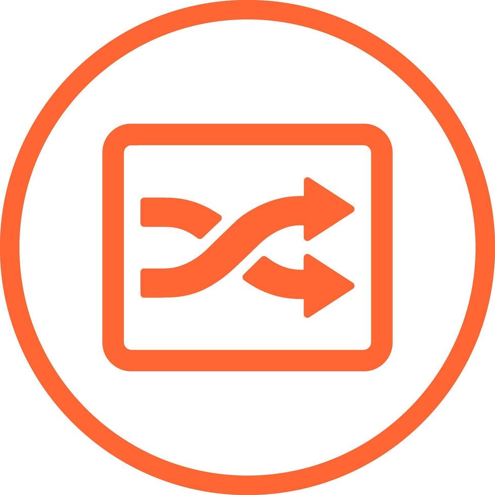 Shuffle Tracks Button Icon Design vector