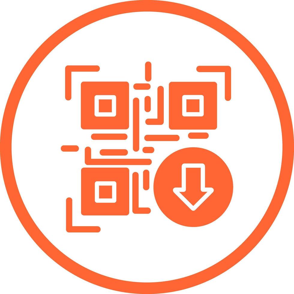 QR Code Download Icon Design vector