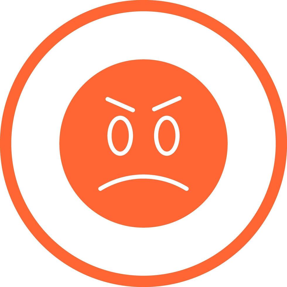 Angry Face Icon Design vector