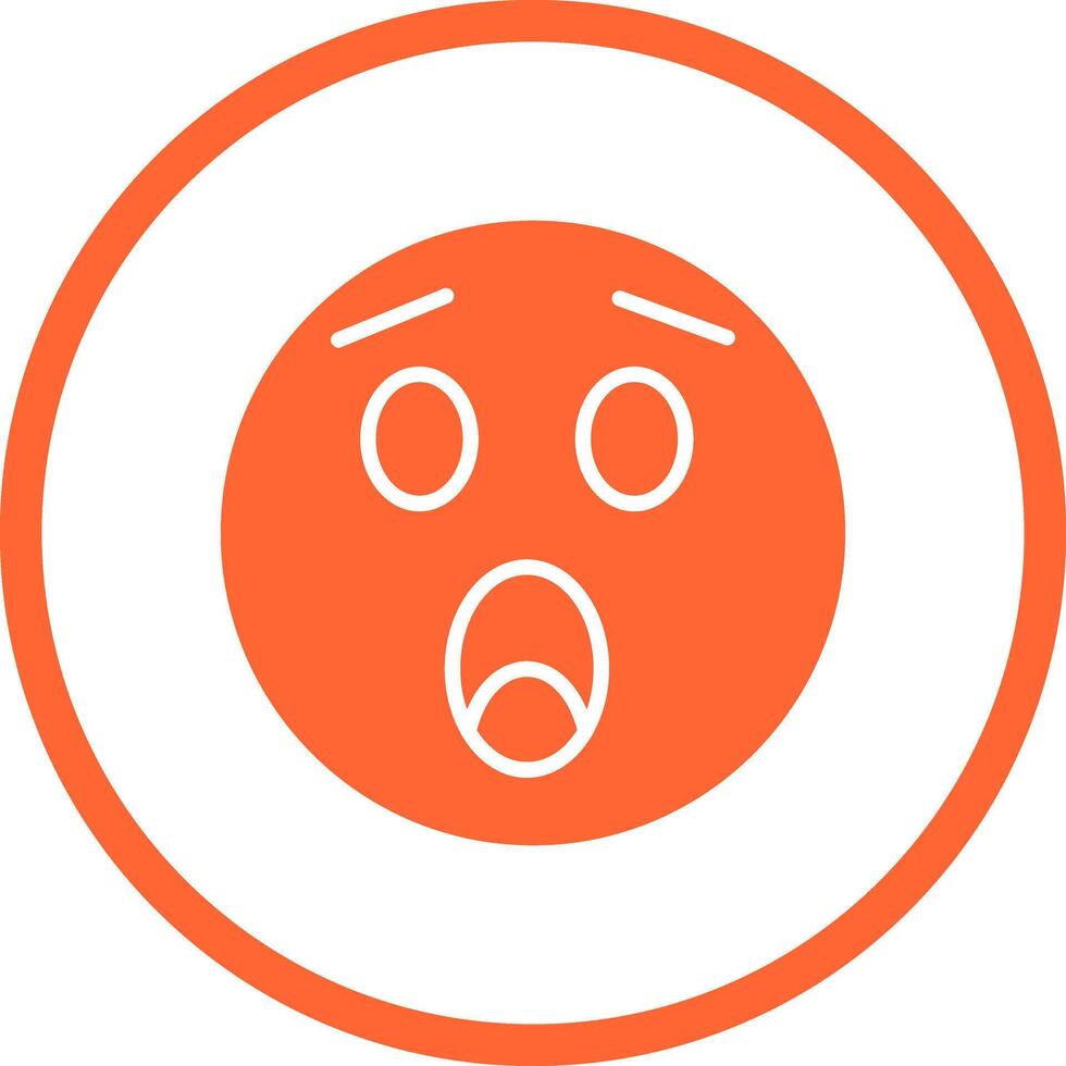 Astonished Face Icon Design vector