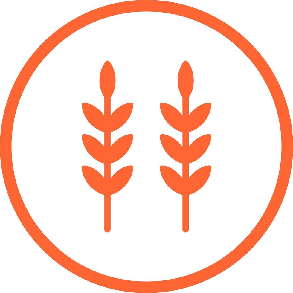Sheaf of Rice Icon Design vector