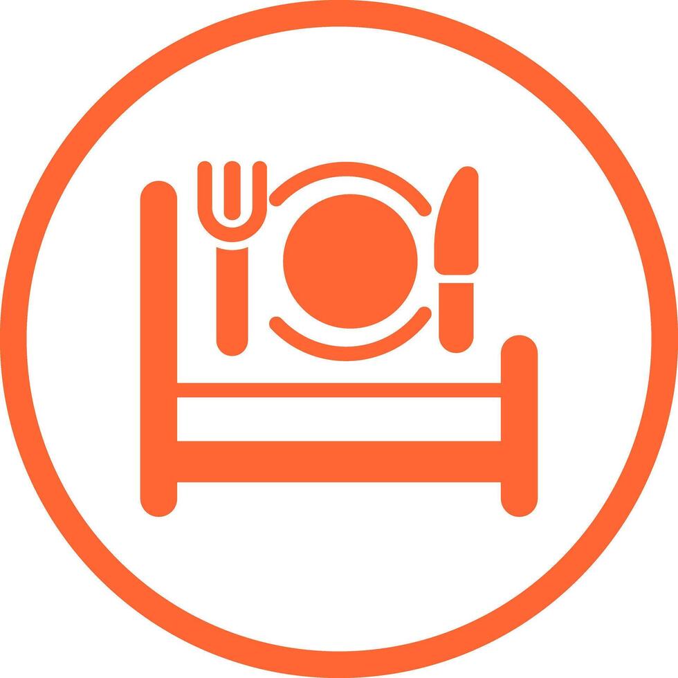 Breakfast in Bed Icon Design vector