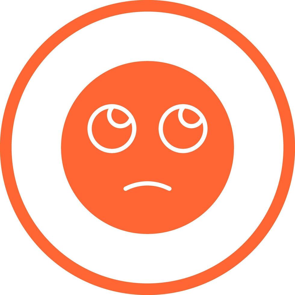 Face with Rolling Eyes Icon Design vector