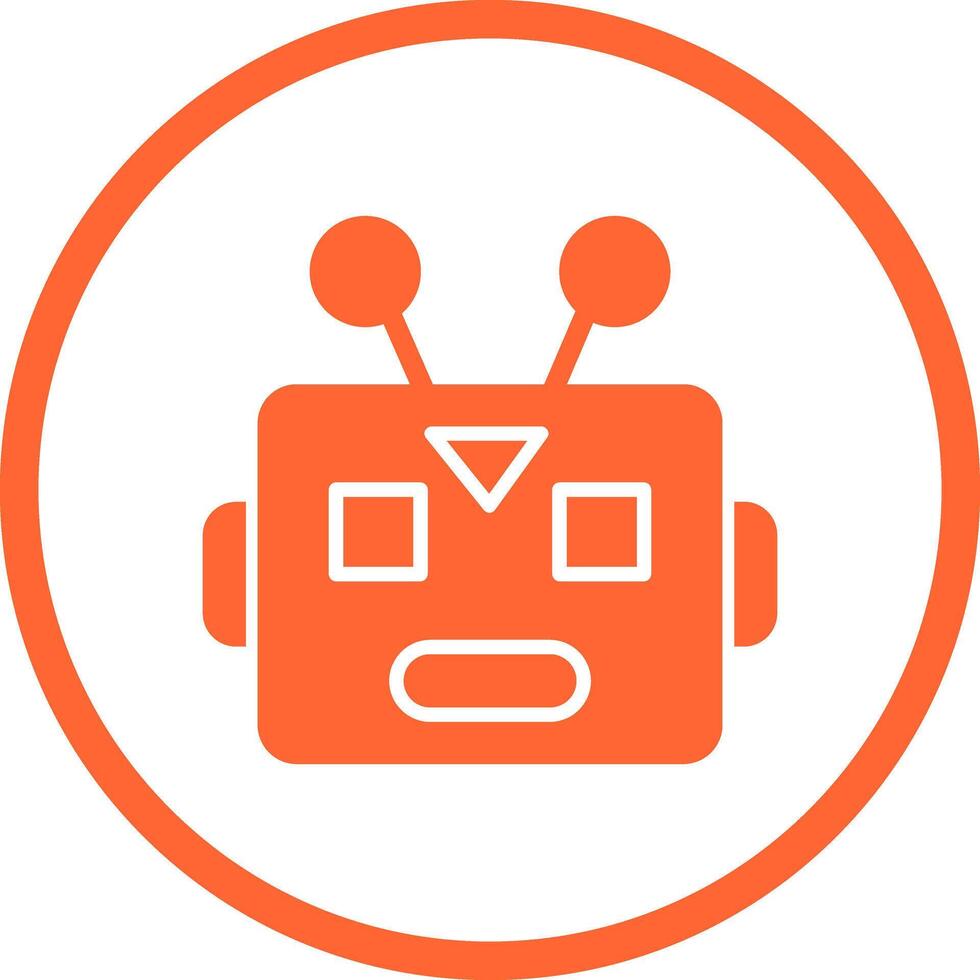 Robot Face Icon Design vector