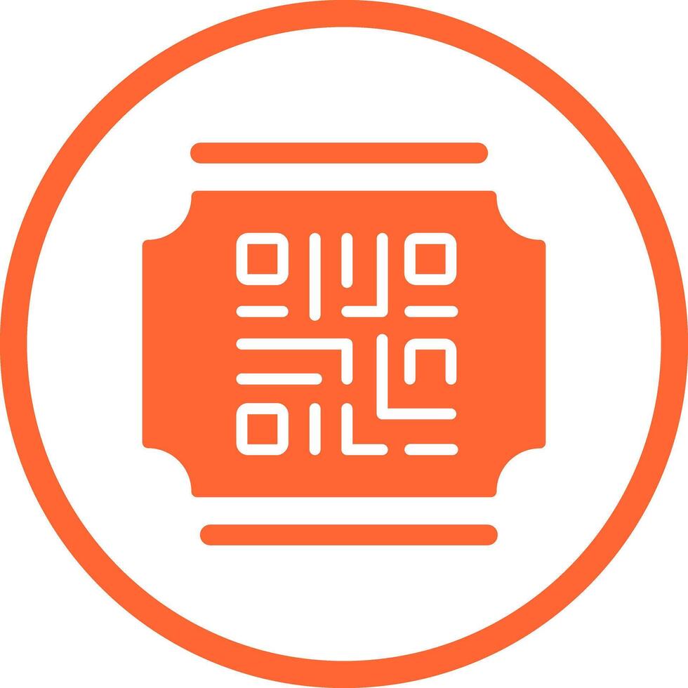 QR Code Ticket Icon Design vector