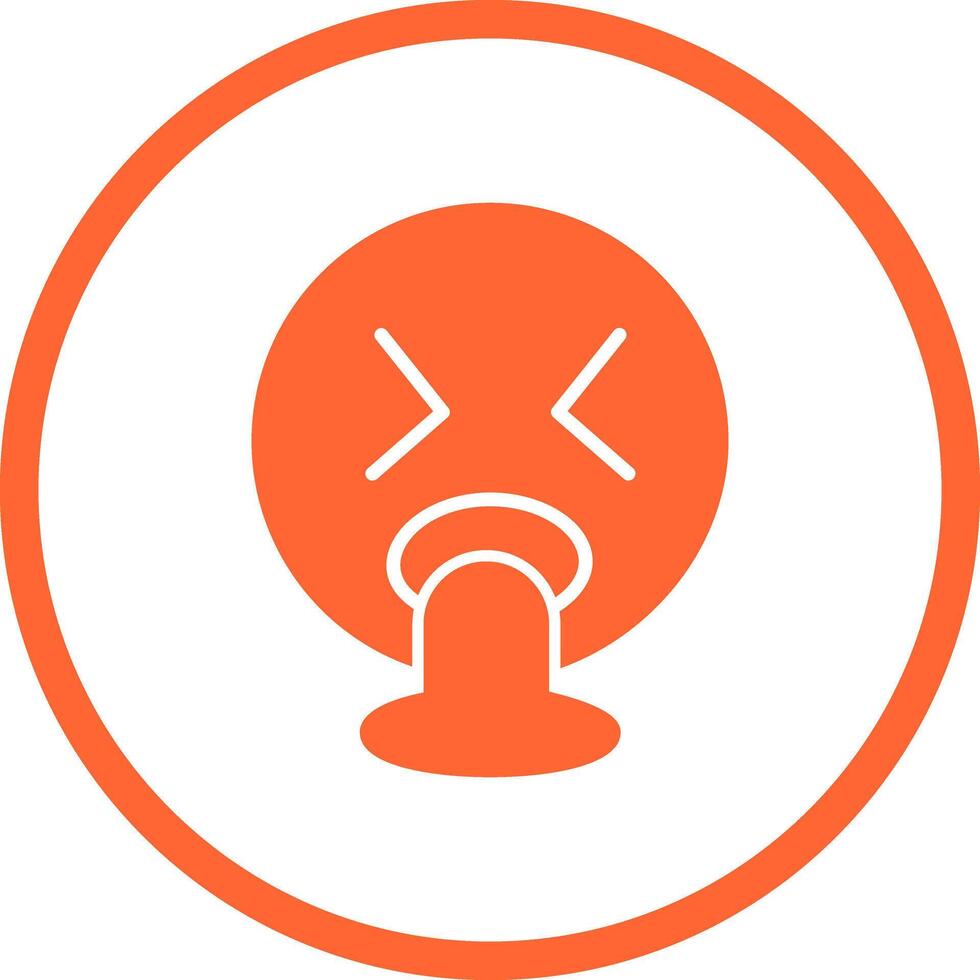 Face Vomiting Icon Design vector
