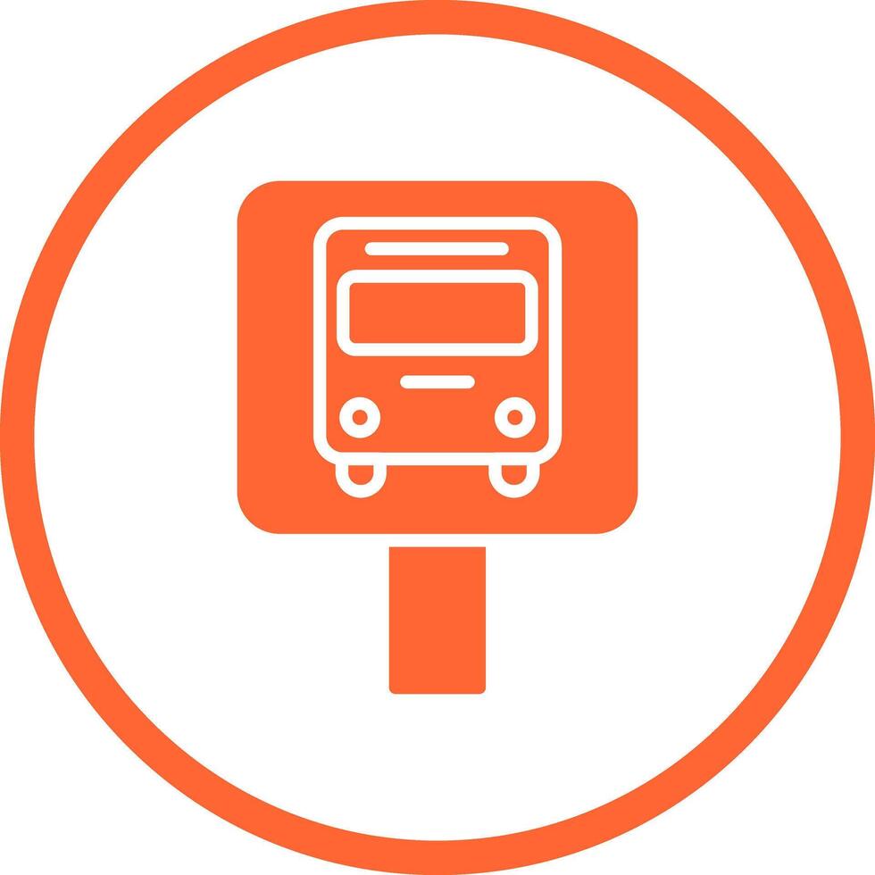 Bus Stop Icon Design vector