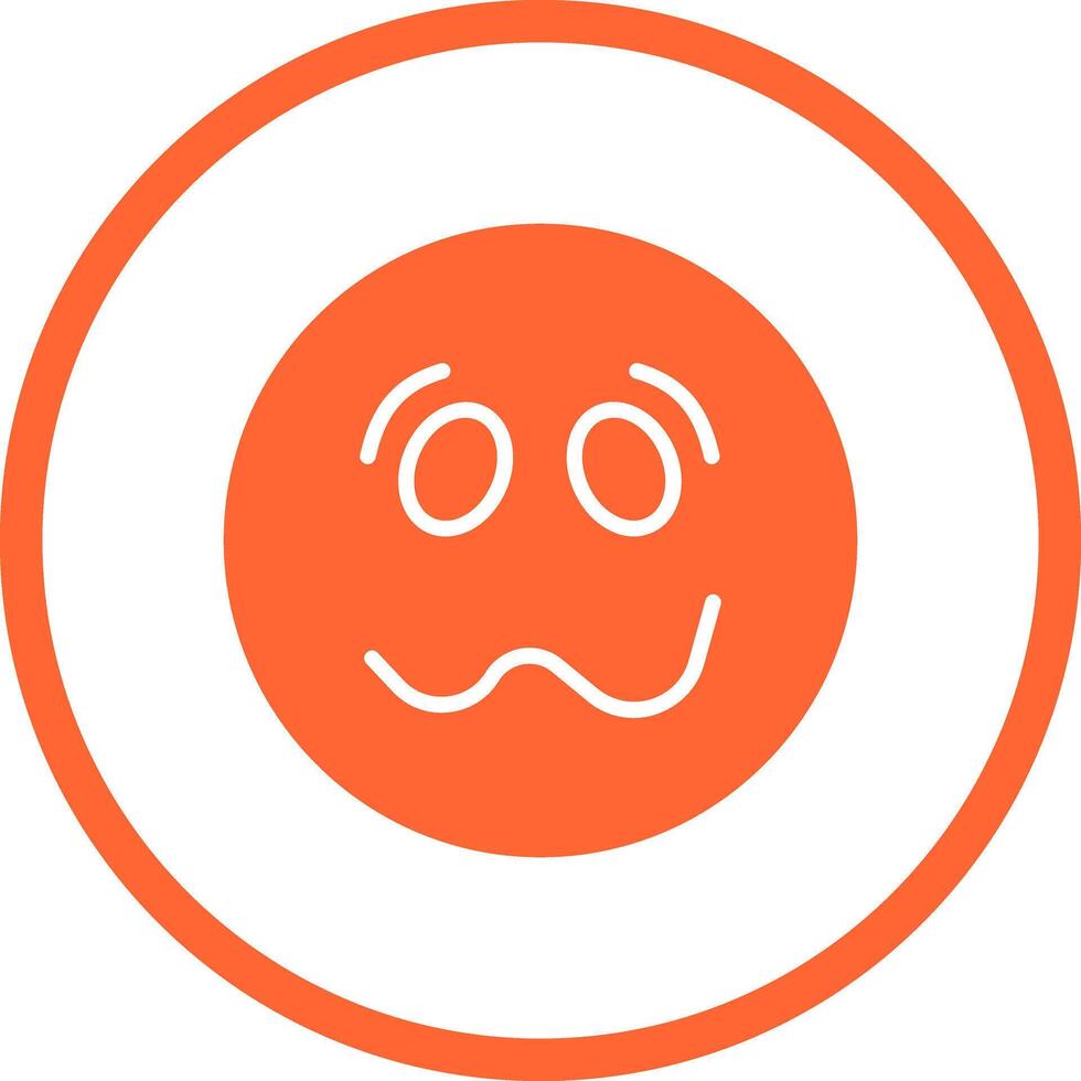 Woozy Face Icon Design vector