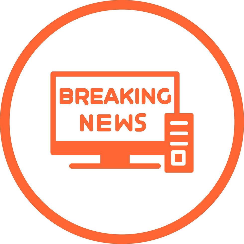 Breaking Story Icon Design vector