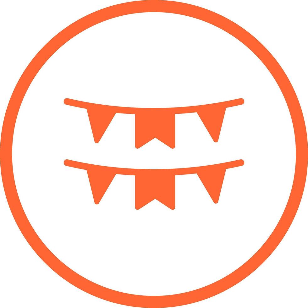 Bunting Flags Icon Design vector
