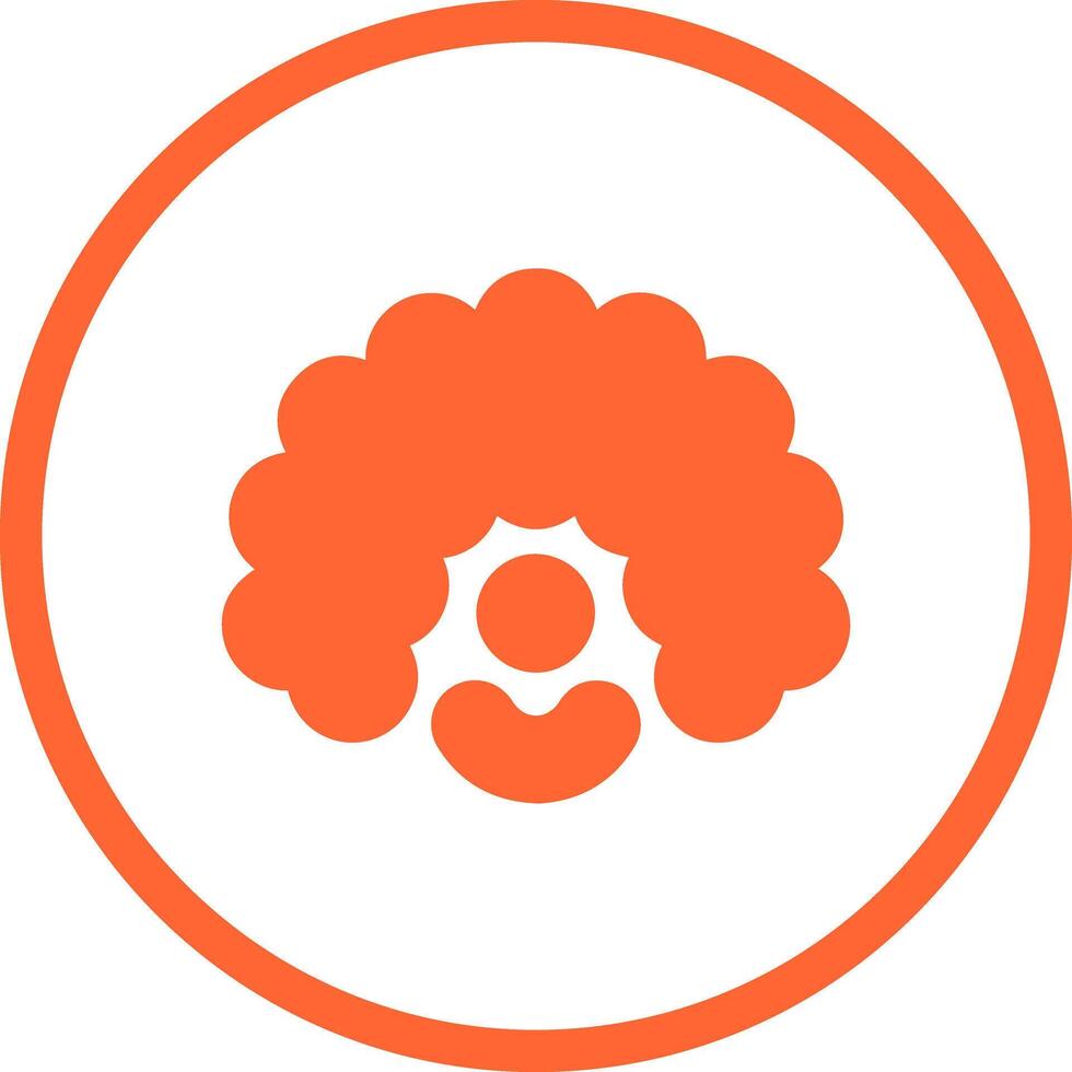 Clown Wig Icon Design vector