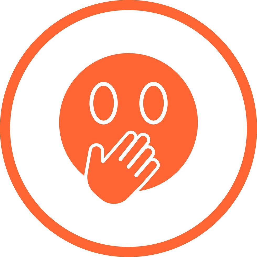 Face with Hand Over Mouth Icon Design vector