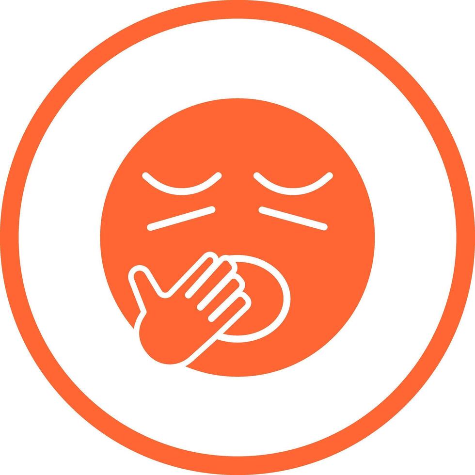 Yawning Face Icon Design vector