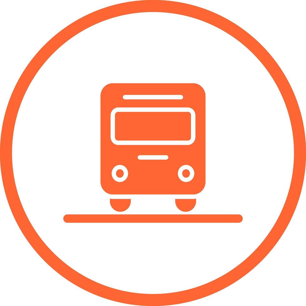 Oncoming Bus Icon Design vector