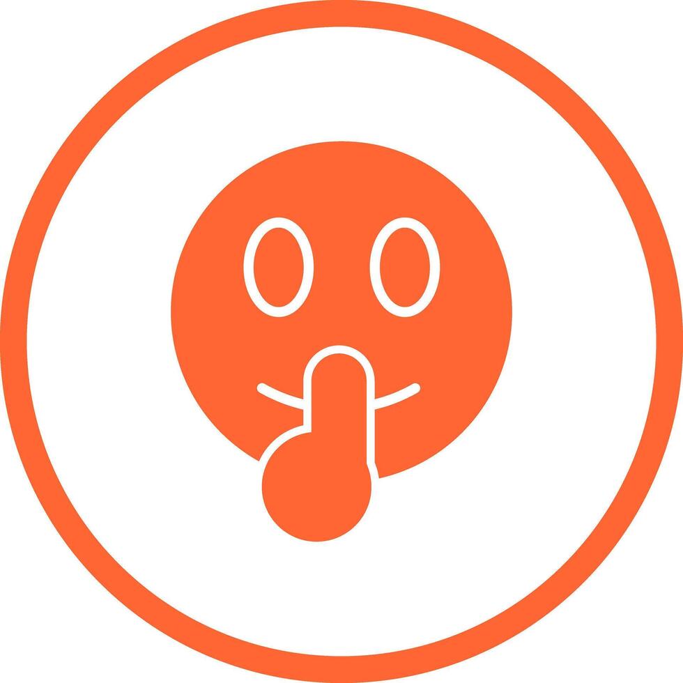 Shushing Face Icon Design vector