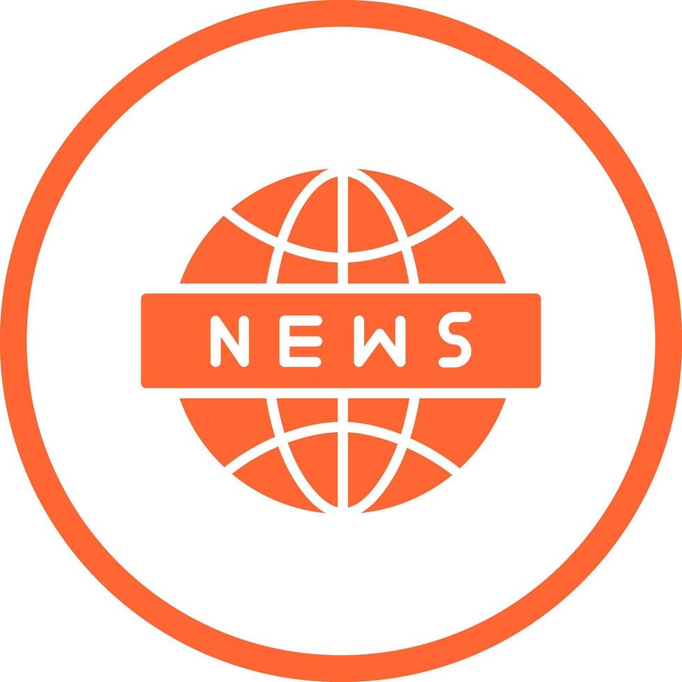 News Globe Icon Design vector