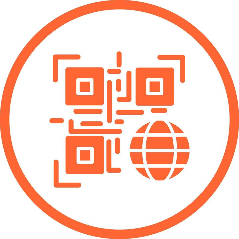 QR Code Website Icon Design vector
