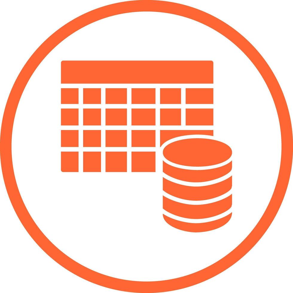 Table Data Icon Design vector