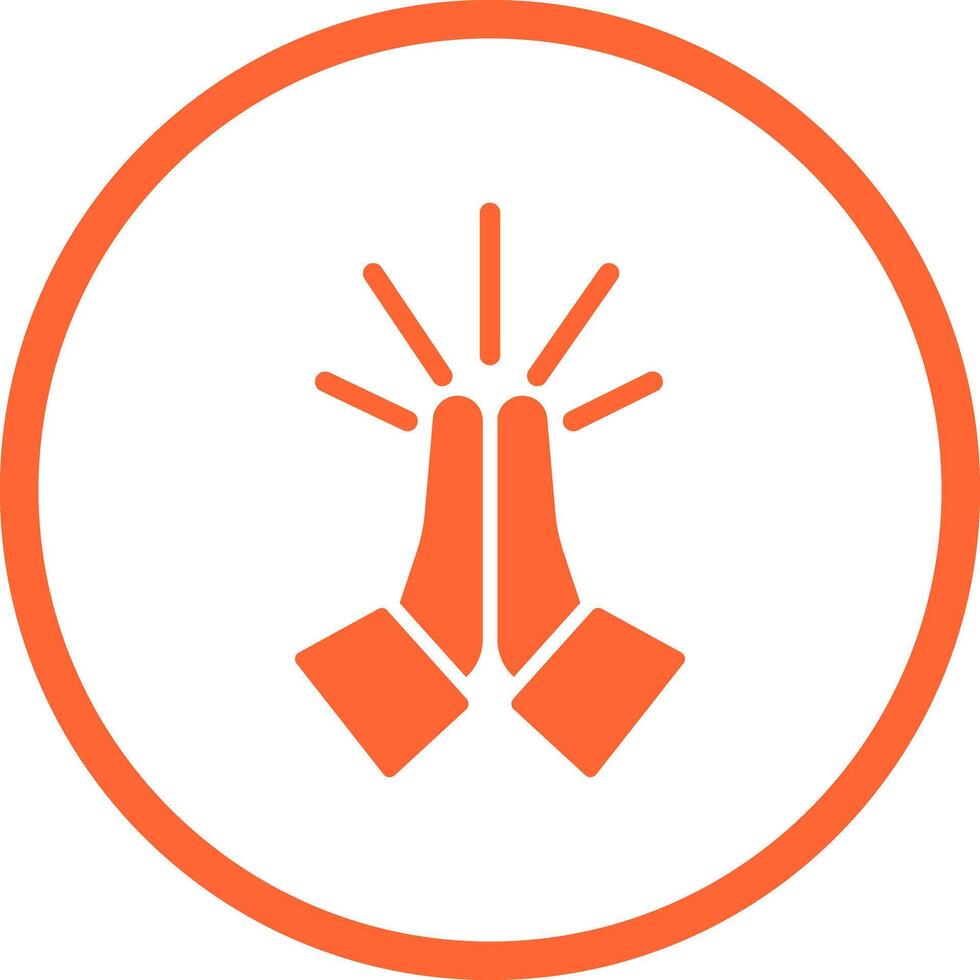Folded Hands Icon Design vector