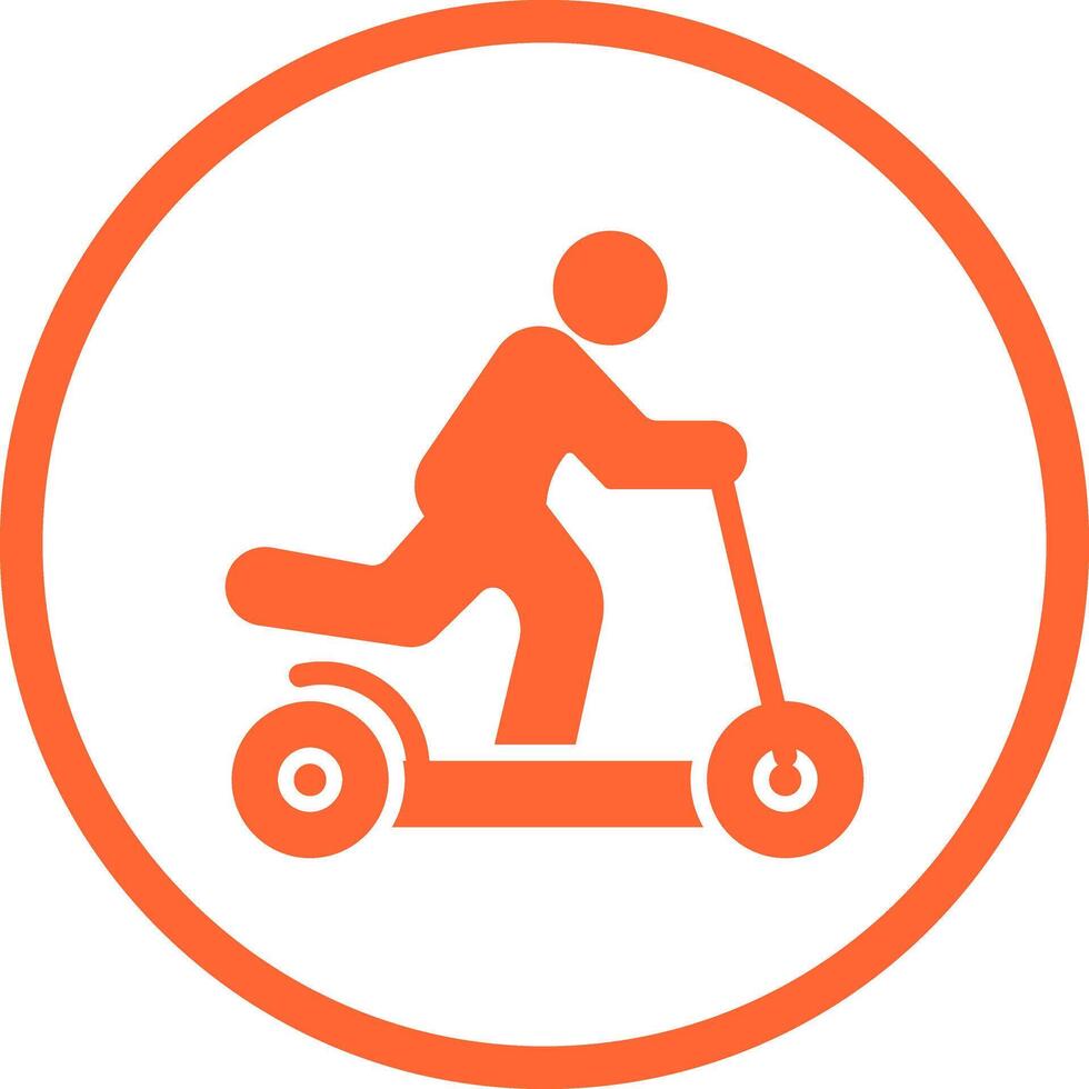 Kick Scooter Icon Design vector