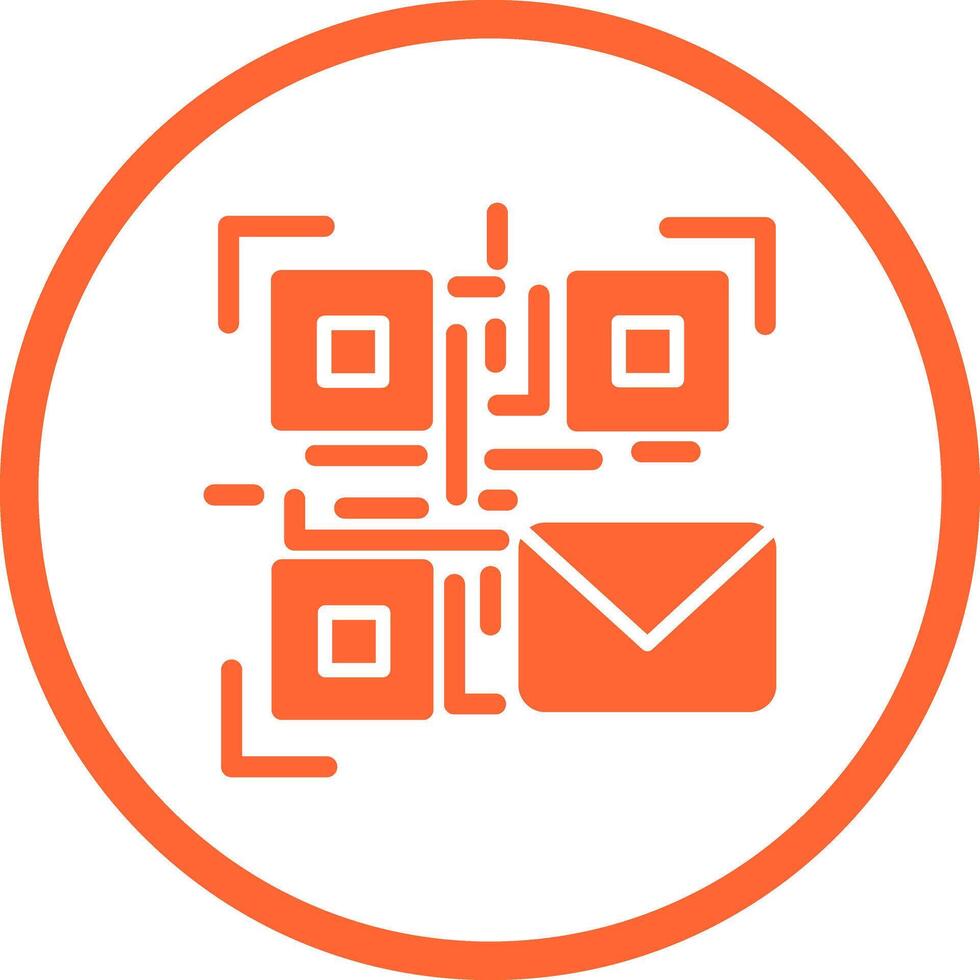 QR Code Email Icon Design vector