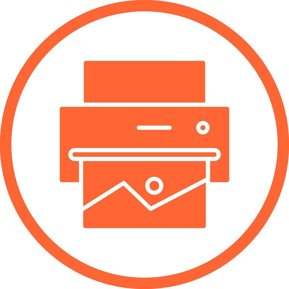 Photo Printing Icon Design vector