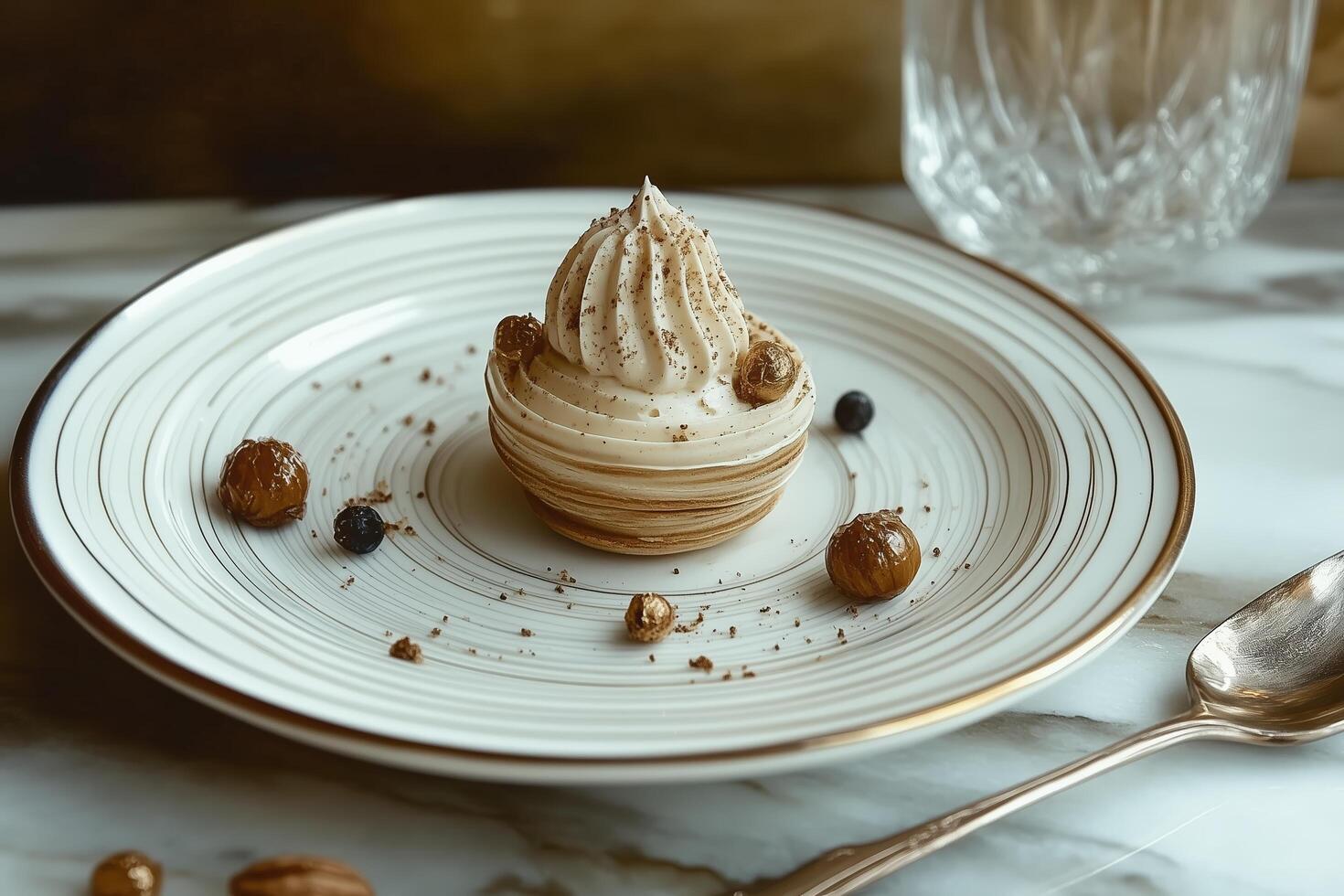 Exquisite Layers of Dessert Perfection with Hazelnut and Cream photo