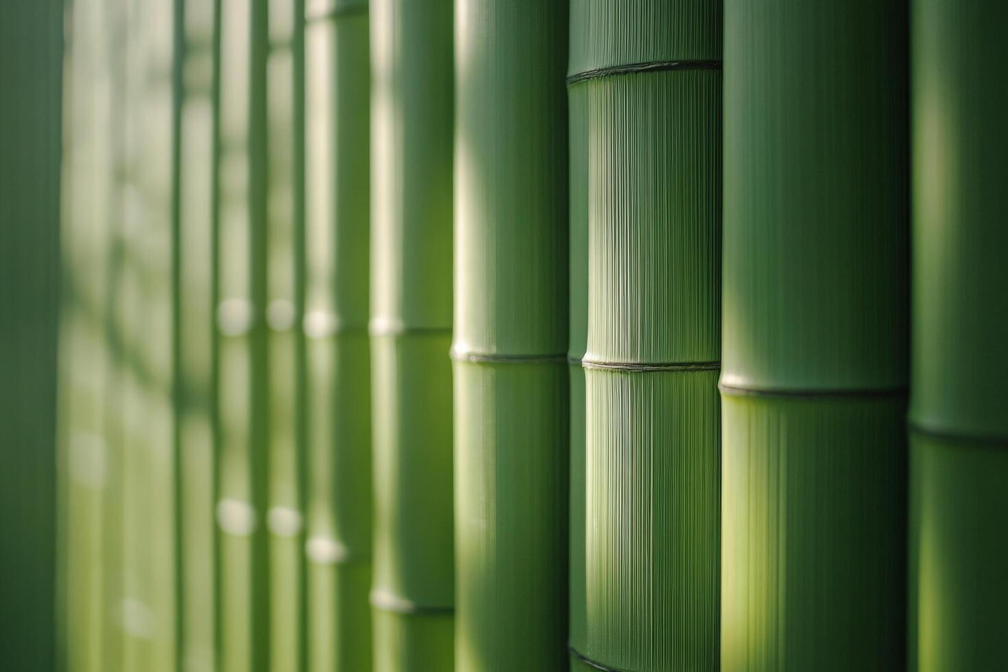 Freshly woven bamboo leaves arranged neatly on a surface under soft natural light photo