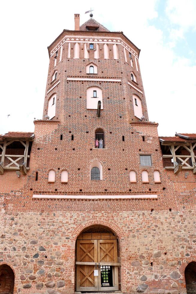 Grodno Belarus 2023 . Mir castle and park complex . Architectural monument . photo
