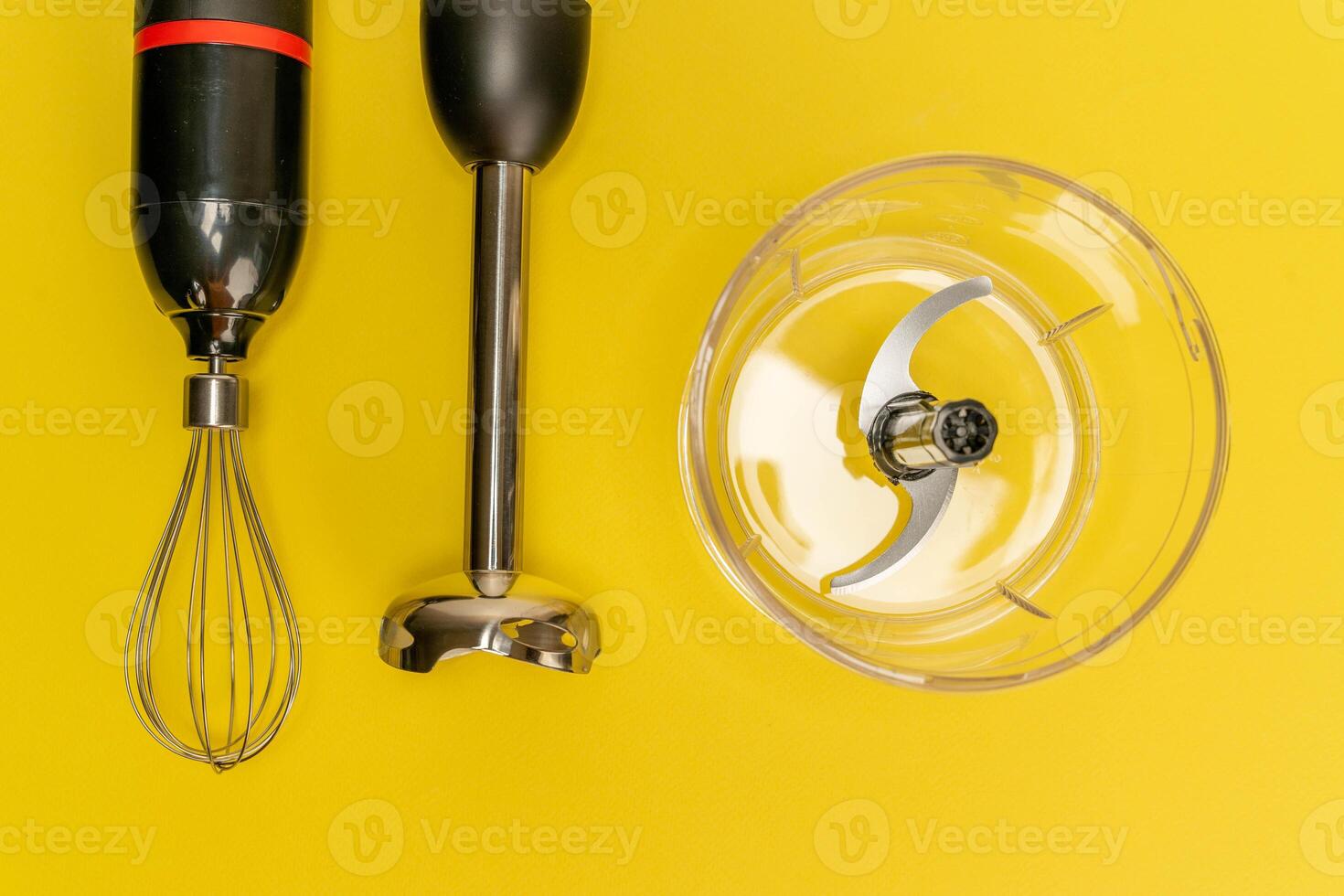 Various kitchen tools arranged neatly for culinary preparation photo