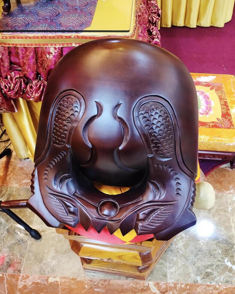 Moktak or monk wooden fish is a prayer tool in Buddhism photo