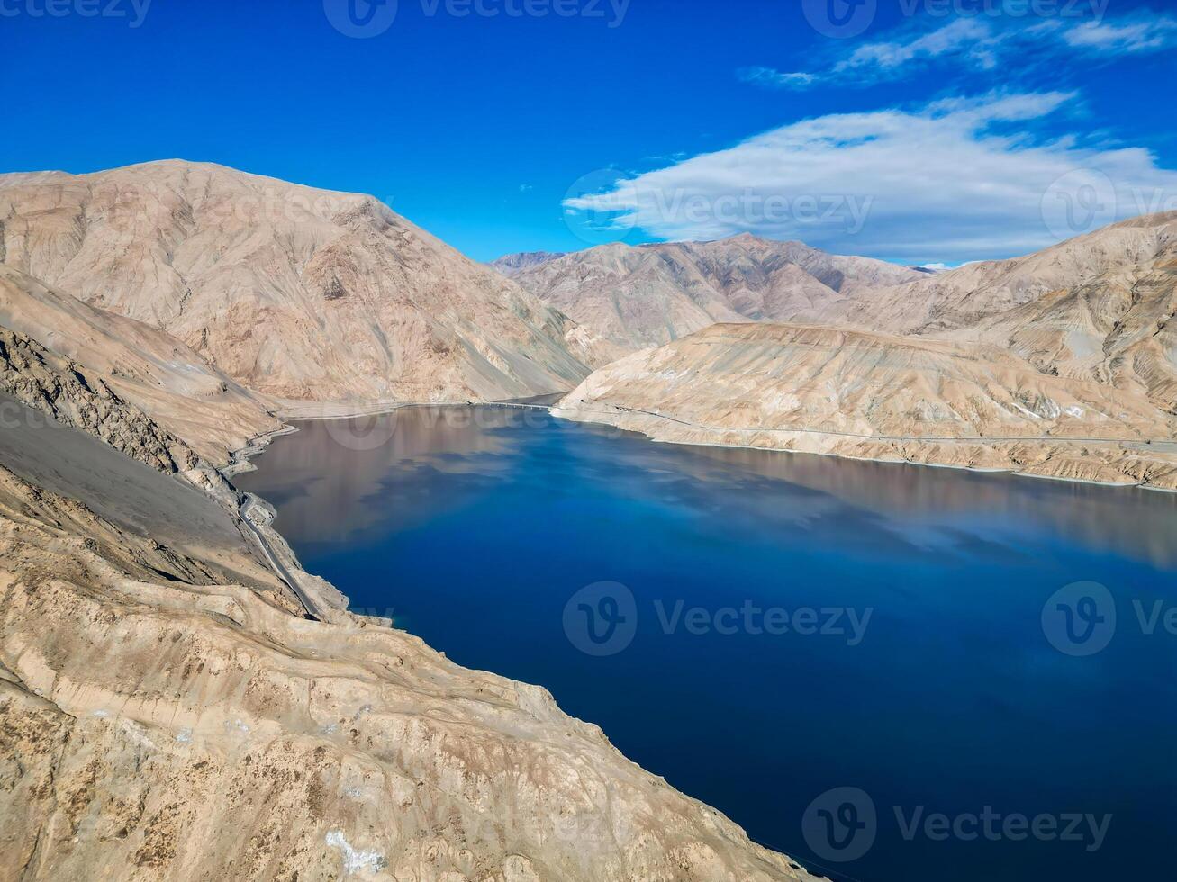 Natural landscape views alongside the road in Western Xinjiang, China photo